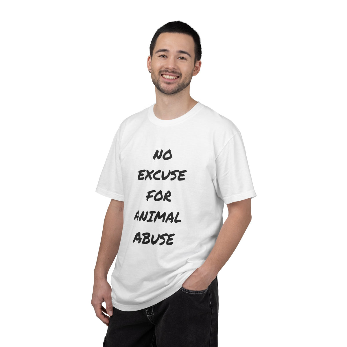 T‑Shirt — "No Excuse for Animal Abuse" Protest Tee
