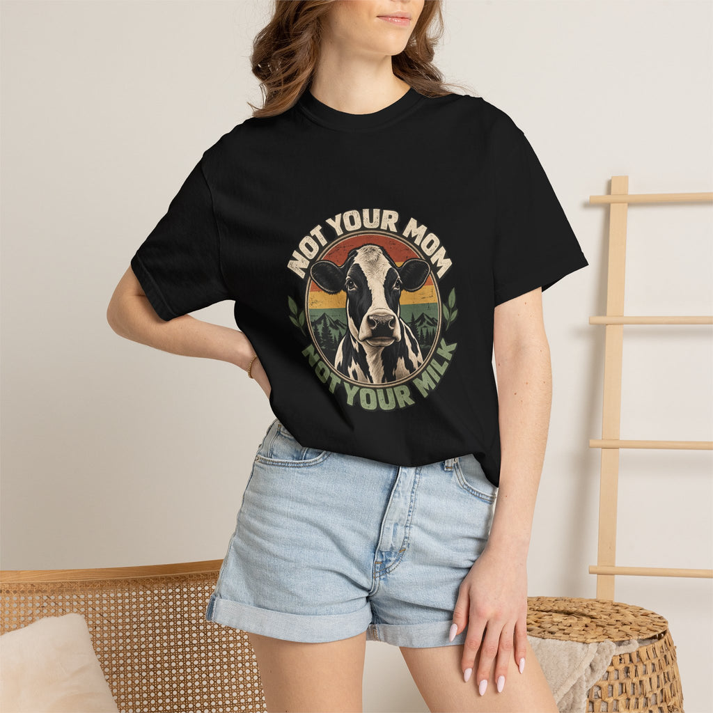 Not Your Mom Not Your Milk T-Shirt — Vegan Cow Graphic Tee