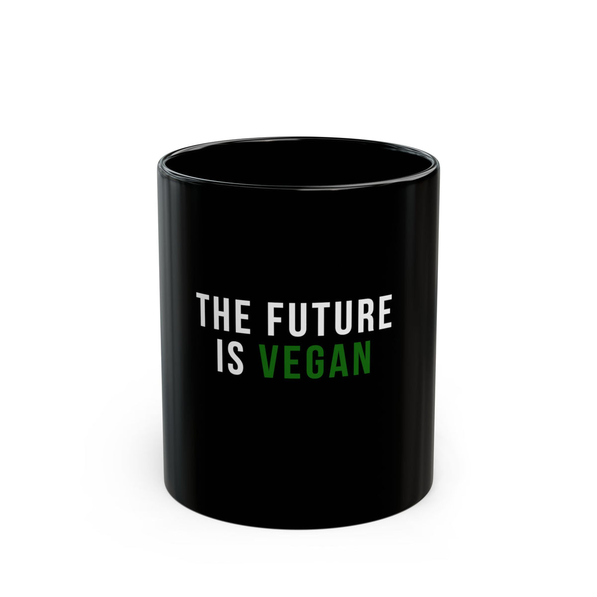 The Future Is Vegan Coffee Mug — Black 11oz/15oz